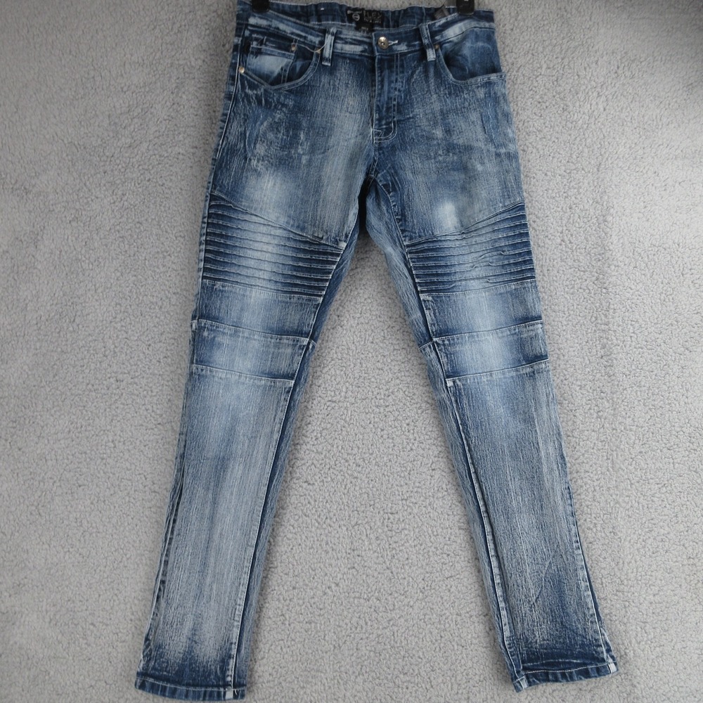 Southpole Jeans Mens 34/32 Blue Slim Casual Flex The Movement Denim Acid Wash